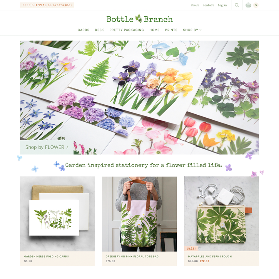 screenshot of Bottle Branch homepage